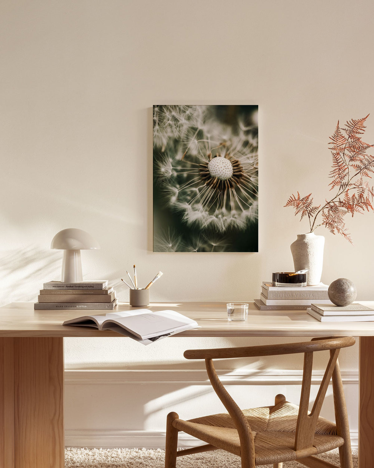 Dandelion in Green Canvas print