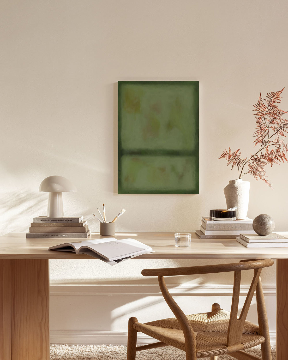 Division in Green Canvas print