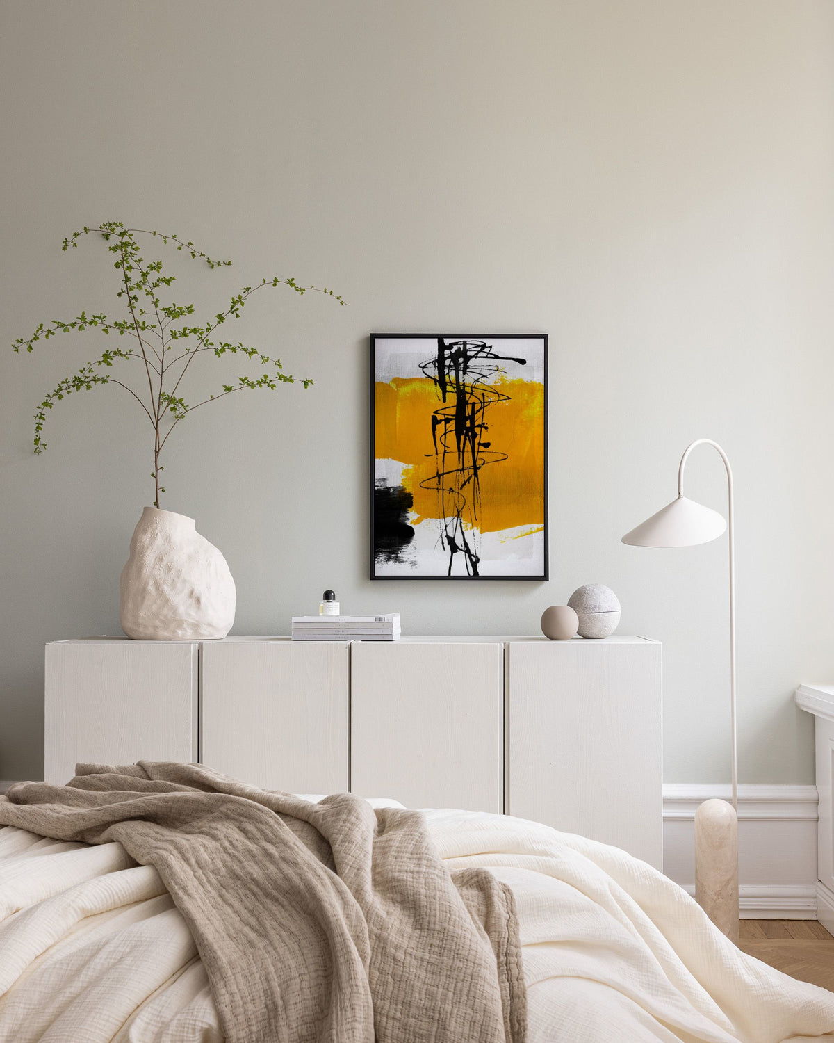 Yellow Abstract No1 Canvas print