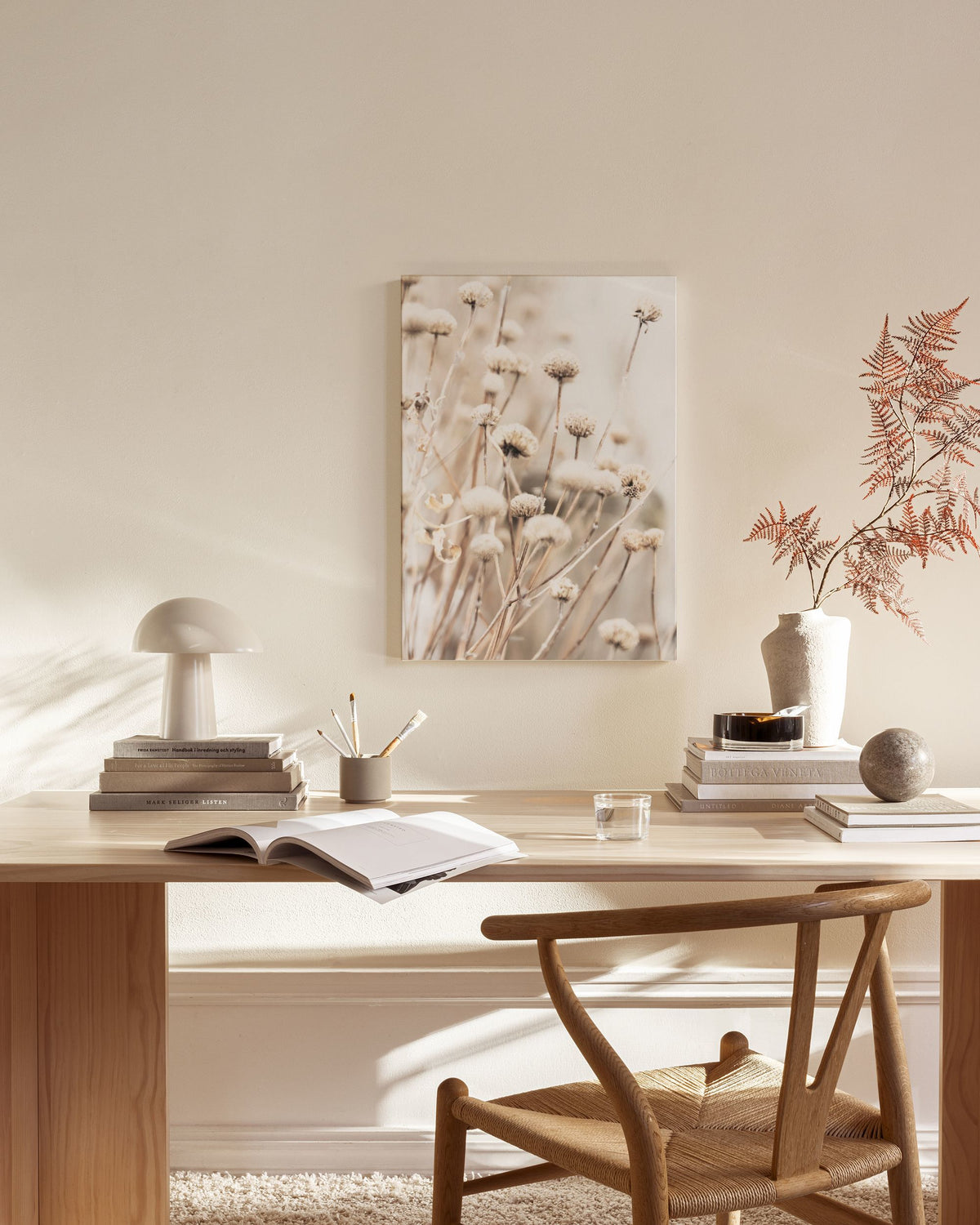 Delicate Dry Flowers Canvas print