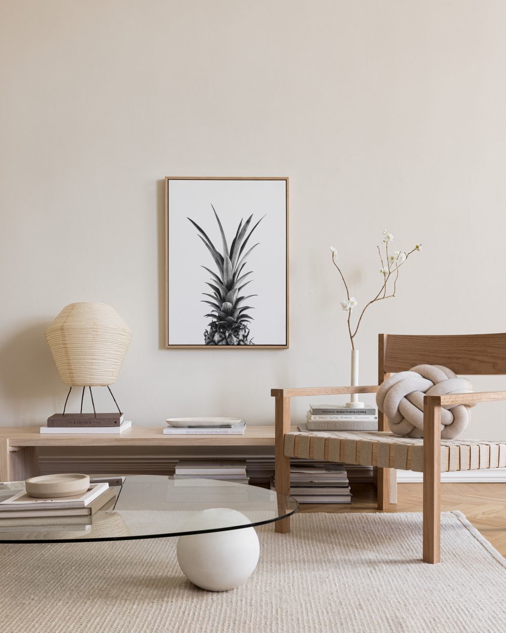 Pineapple B&W Canvas print