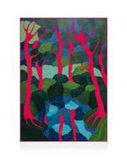 Fluorescent Wood Canvas print