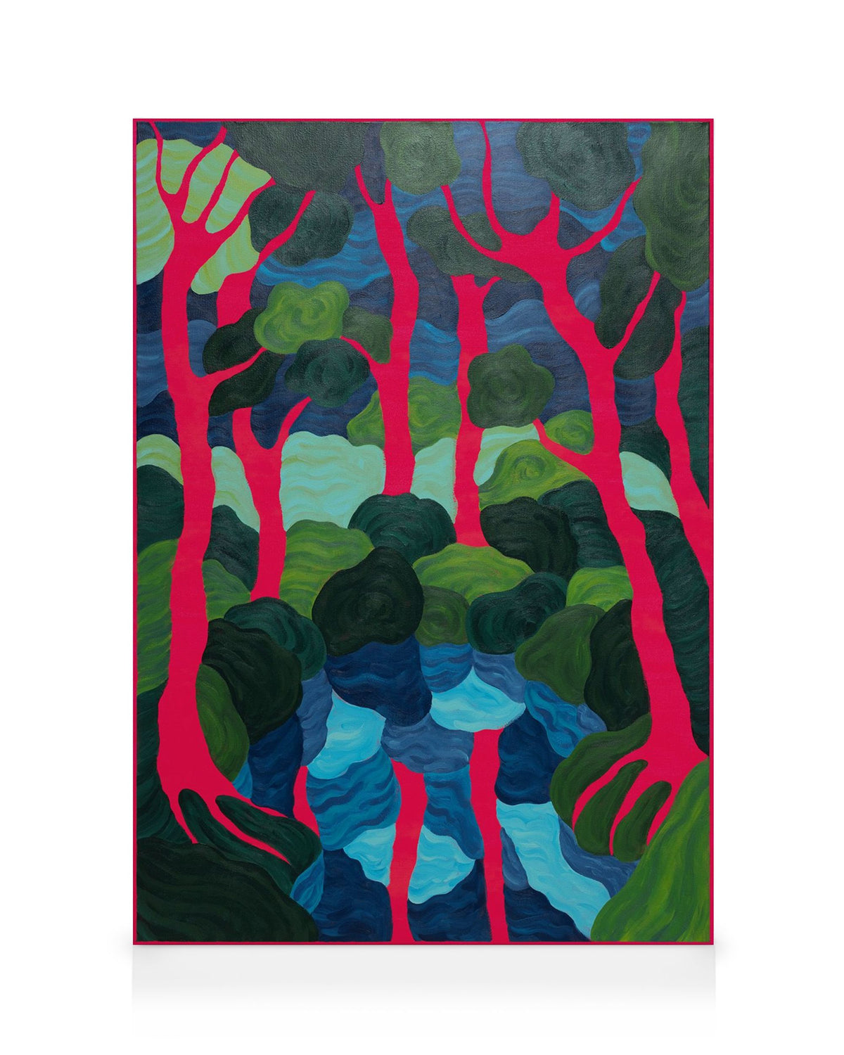 Fluorescent Wood Canvas print