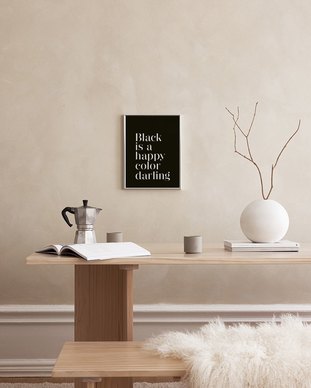 Black is a Happy Color Print