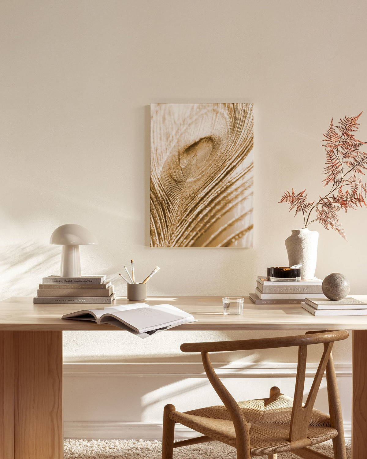 Golden Feather Canvas print