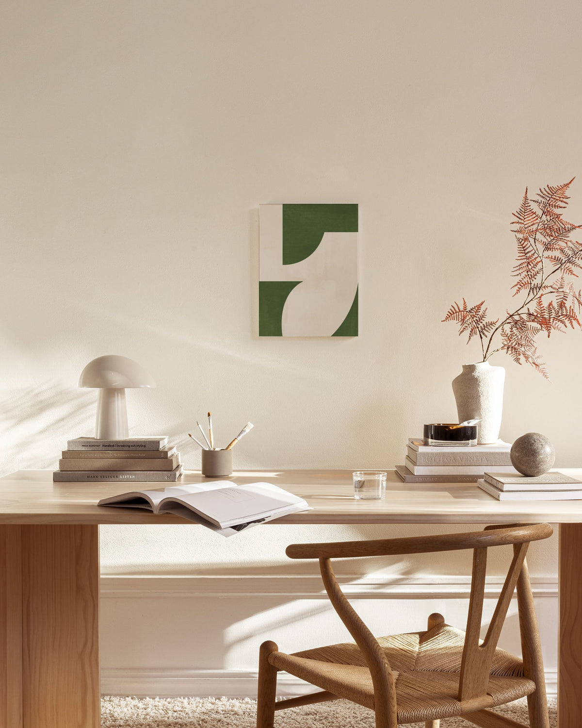 Green Graphic Forms No1 Canvas print