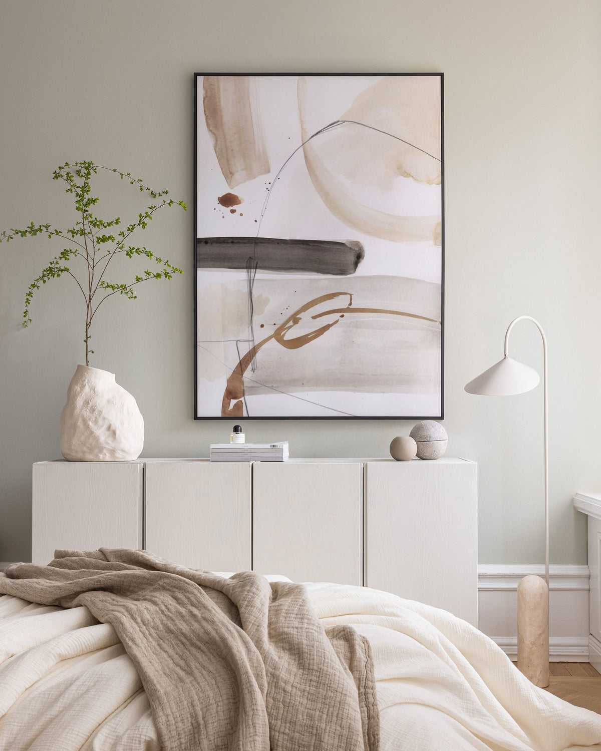 Beige Watercolor No2 Canvas print