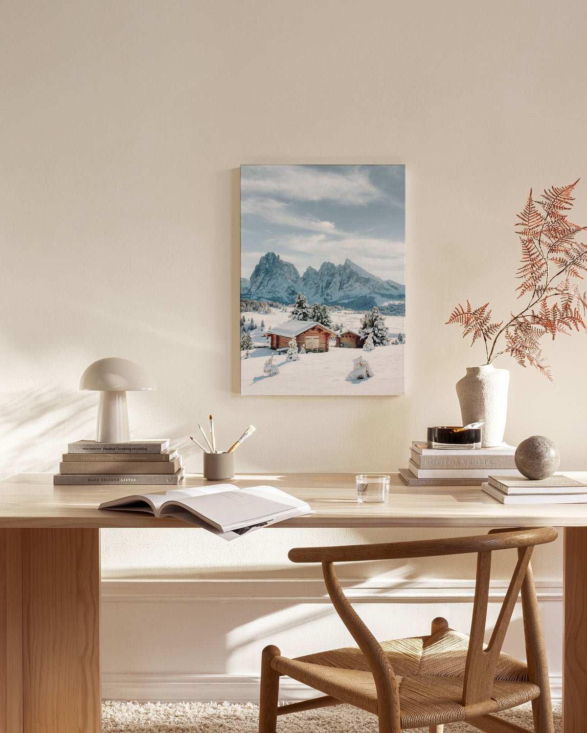 Snowy Seiser Alm Canvas print