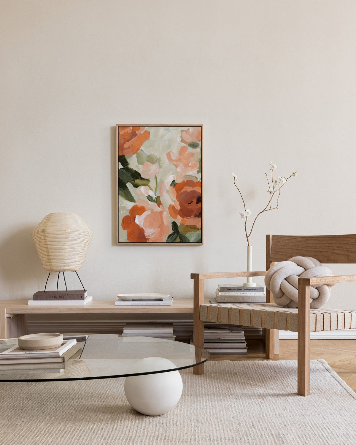 Soft Rustic Florals No2 Canvas print