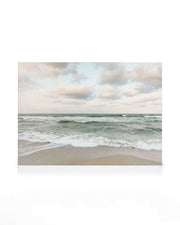 Jade Green Waves Canvas print