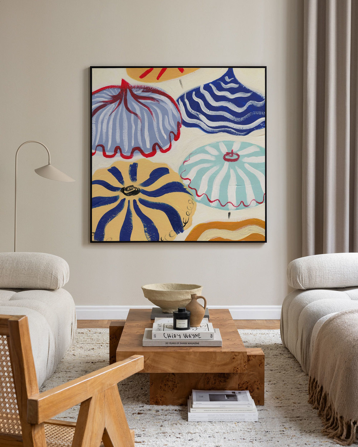 Riviera Parasols Canvas print