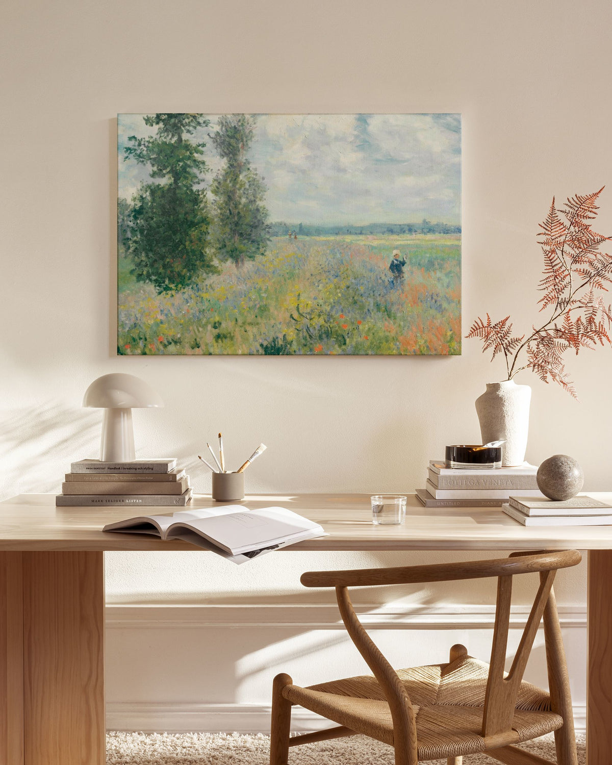 Monet - Poppy Fields Near Argenteuil Landscape Canvas print