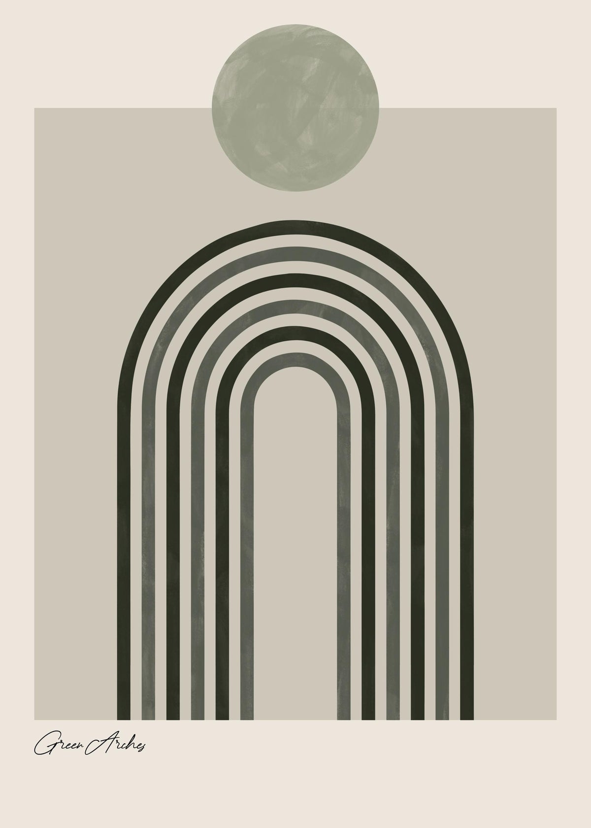 Green Arches Print
