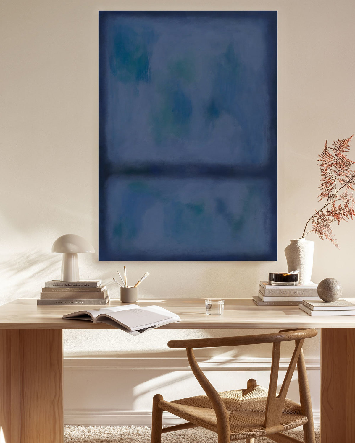 Division in Blue Canvas print