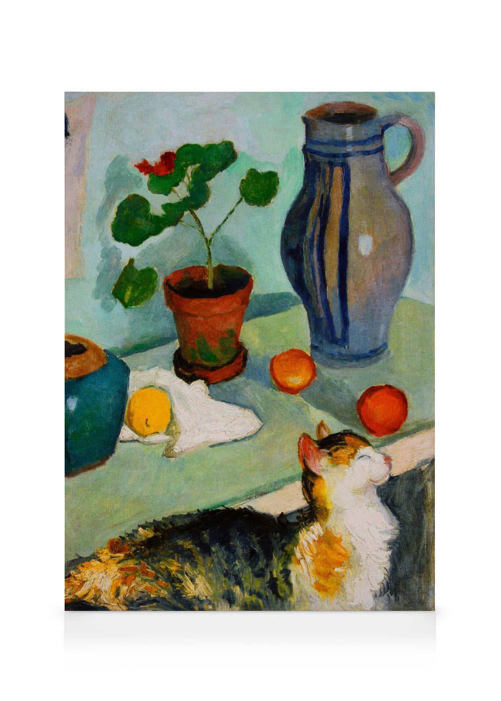 August Macke - The Ghost in the House Stalls - Still Life with a Cat Canvas print