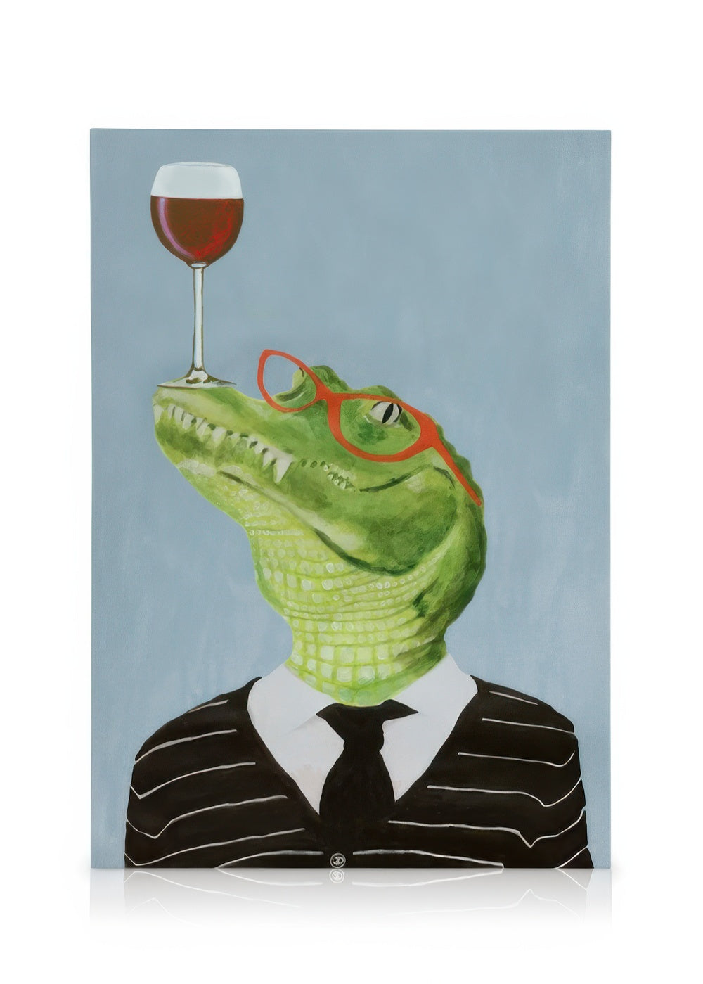 Coco De Paris - Alligator with Wine Glass Canvas print