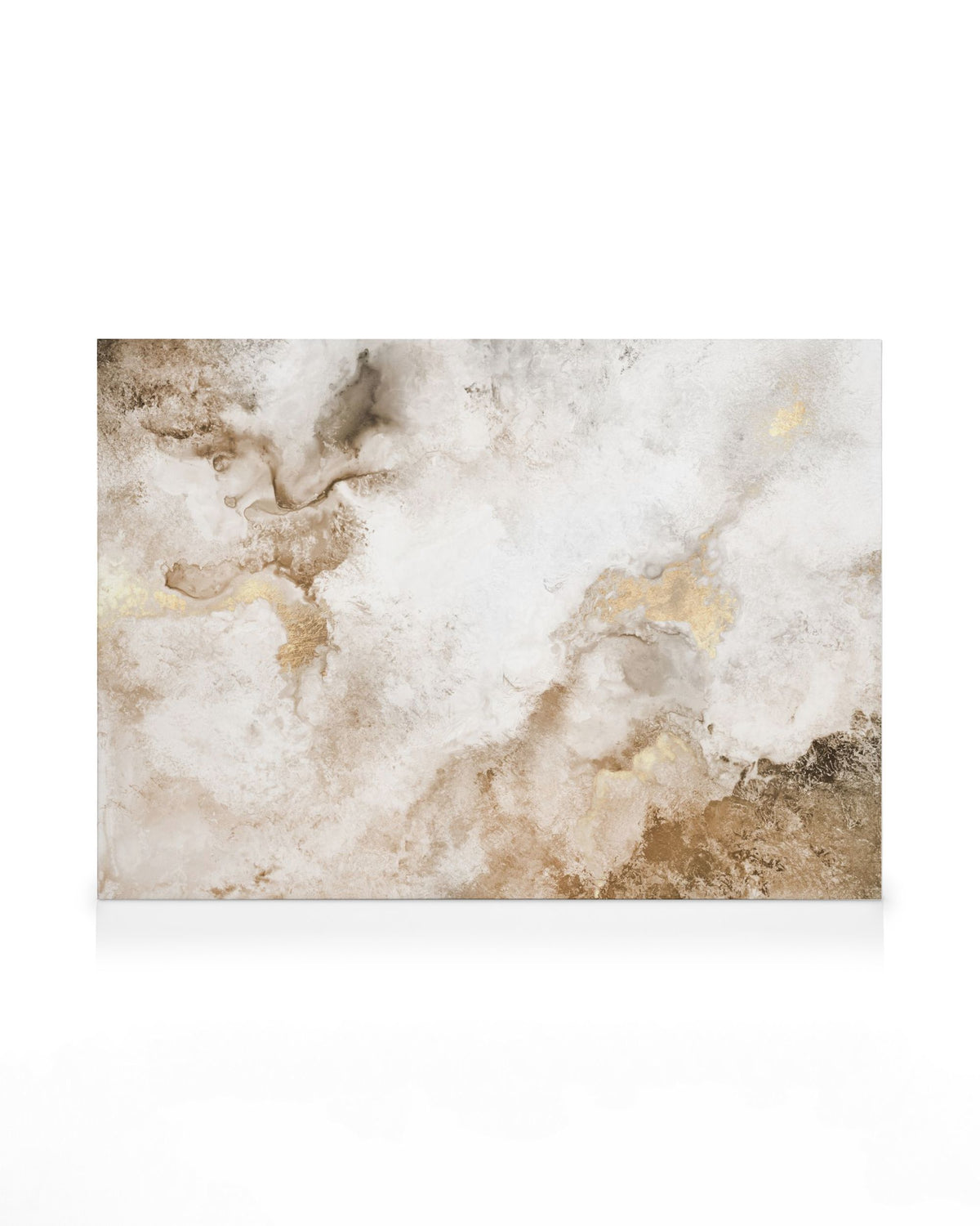 Beige Golden Flow No2 Canvas print