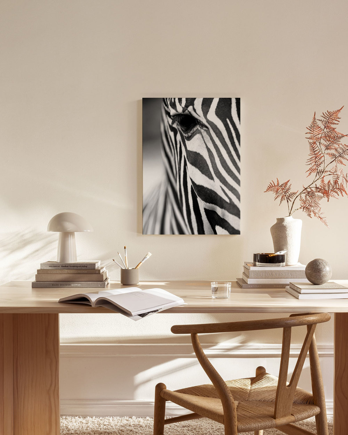 Zebra Close Up Canvas print