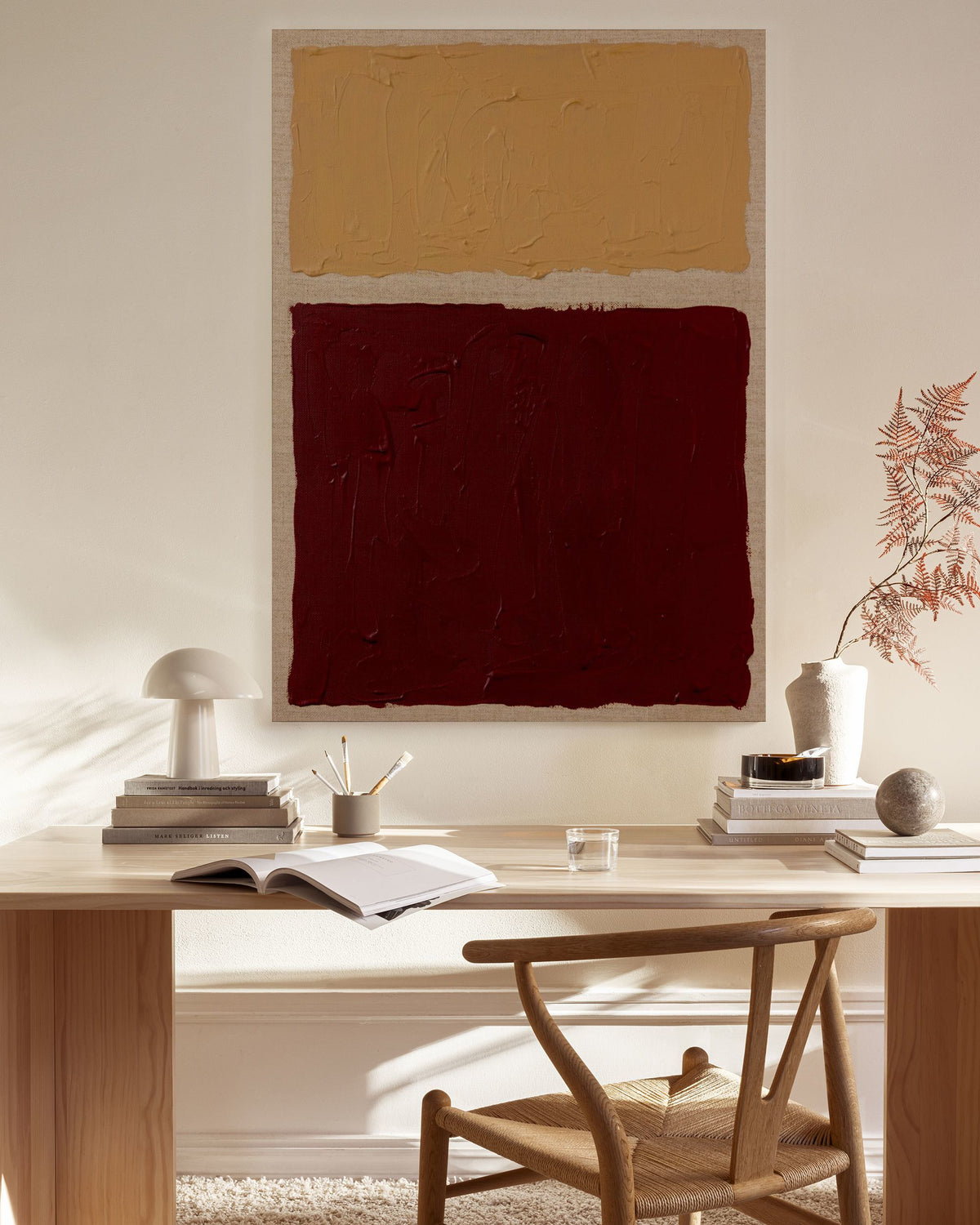 Ochre Versus Oxblood Canvas print