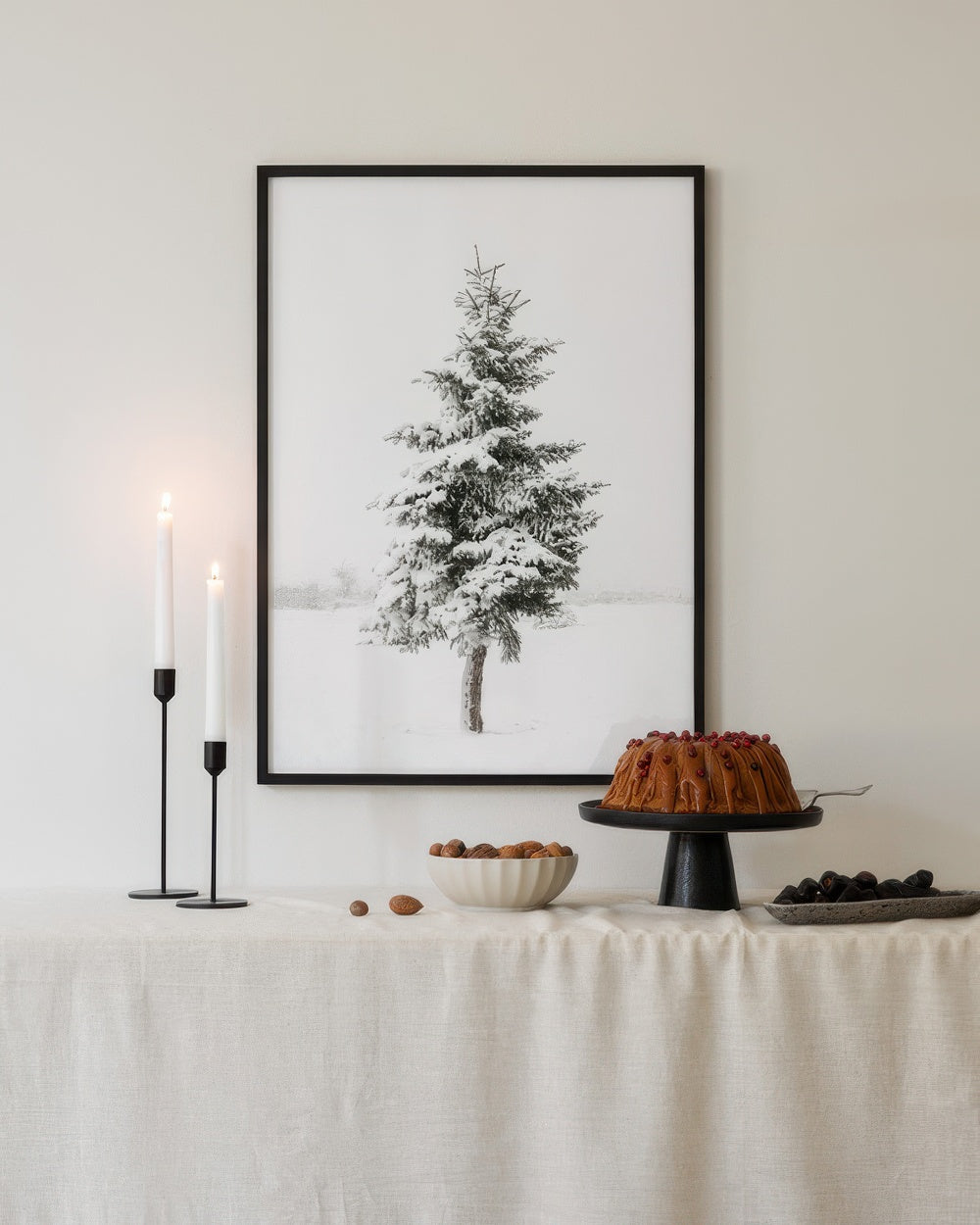 Snowy Spruce Print
