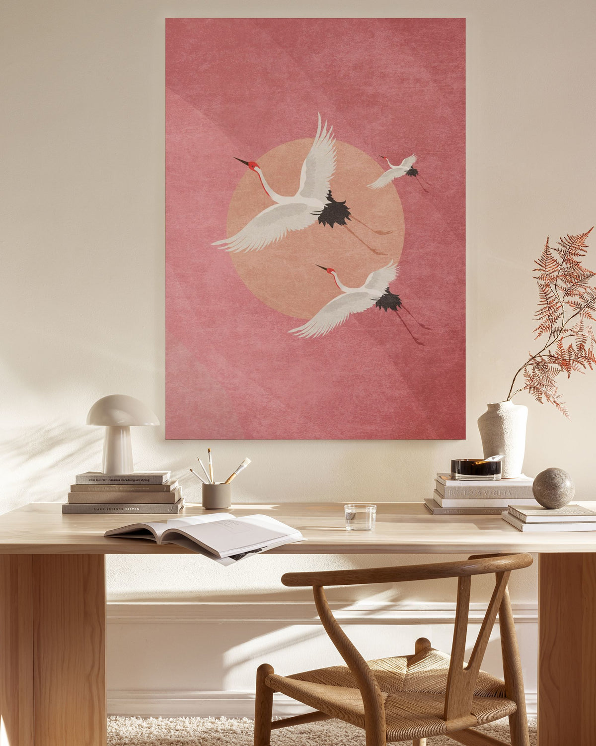 Flying Cranes Canvas print