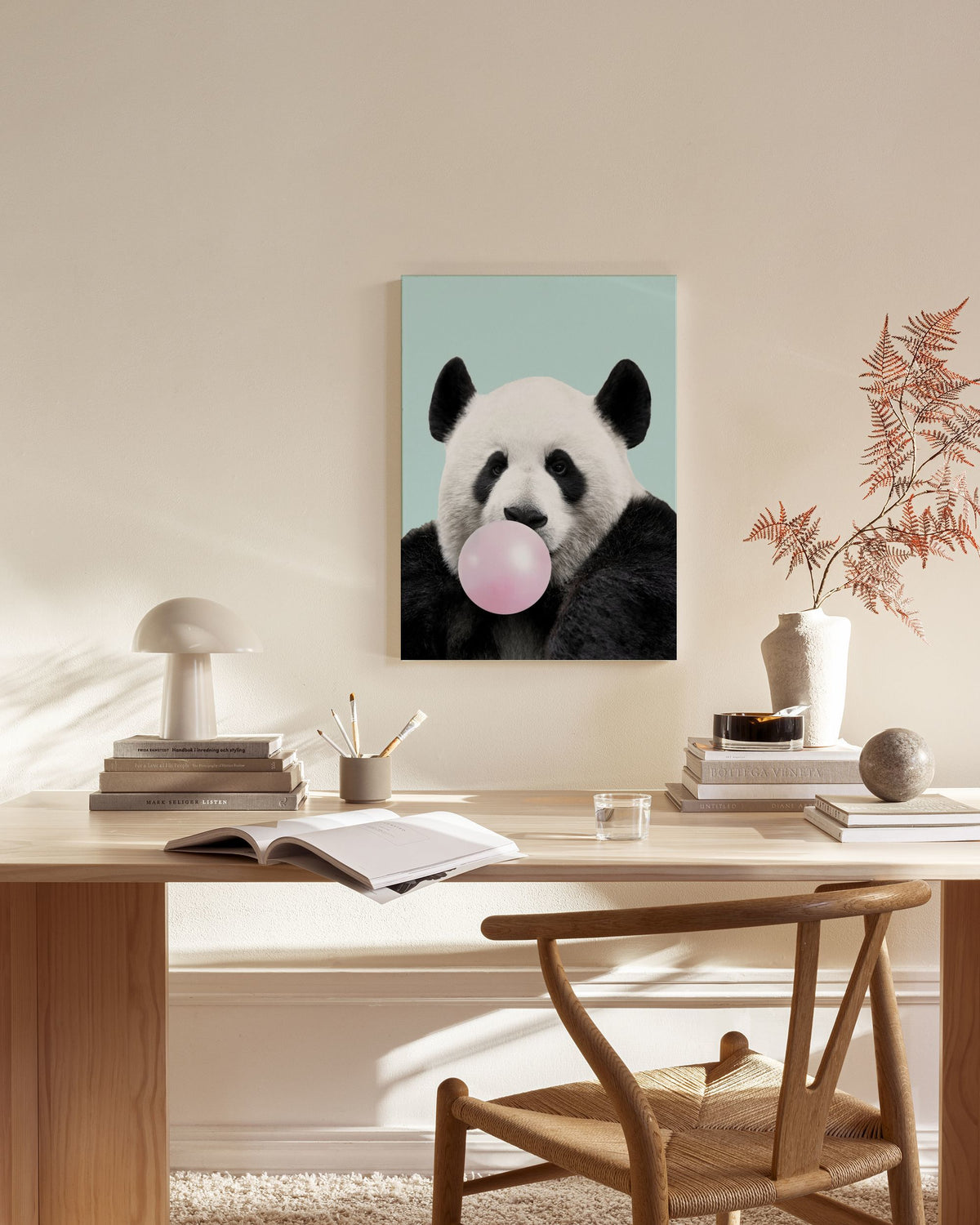 Bubblegum Panda Canvas print
