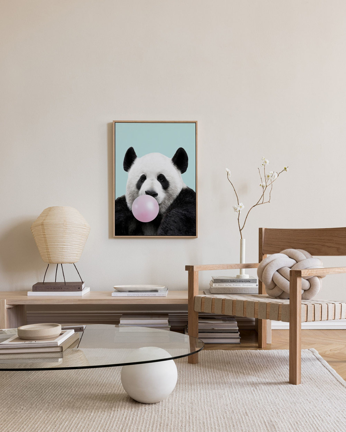 Bubblegum Panda Canvas print