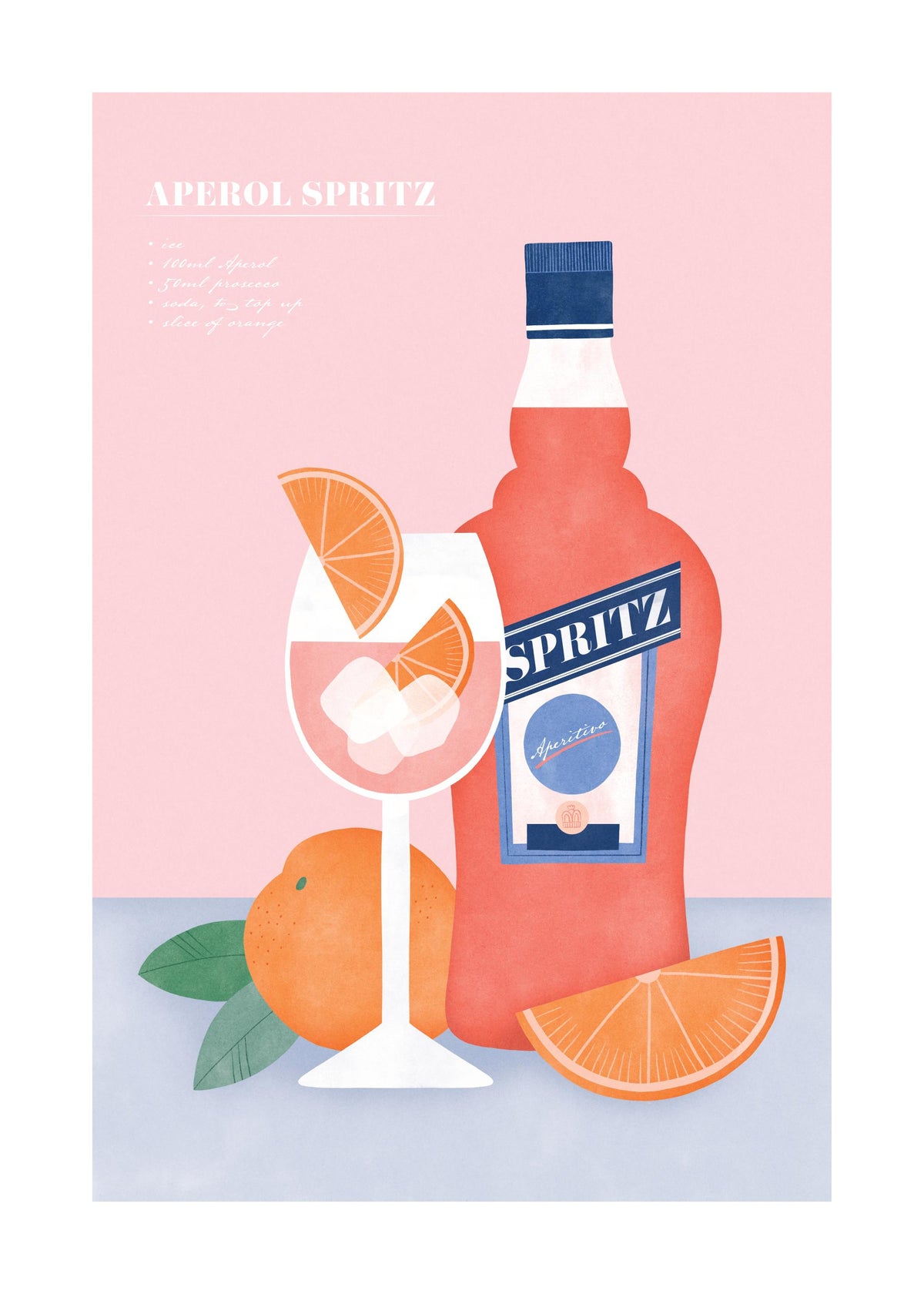 Aperol Spritz Illustration Print