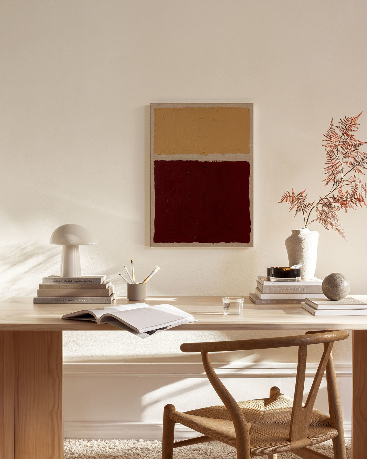 Ochre Versus Oxblood Canvas print