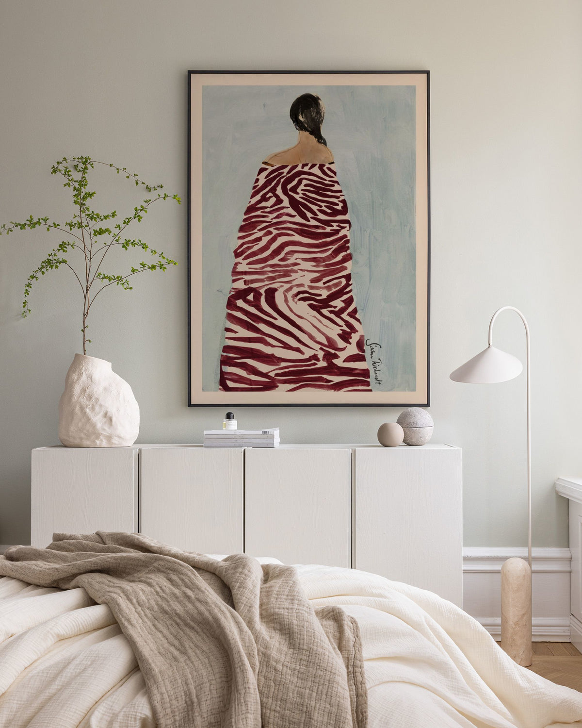 Sissan Richardt - Zebra Robe Canvas print