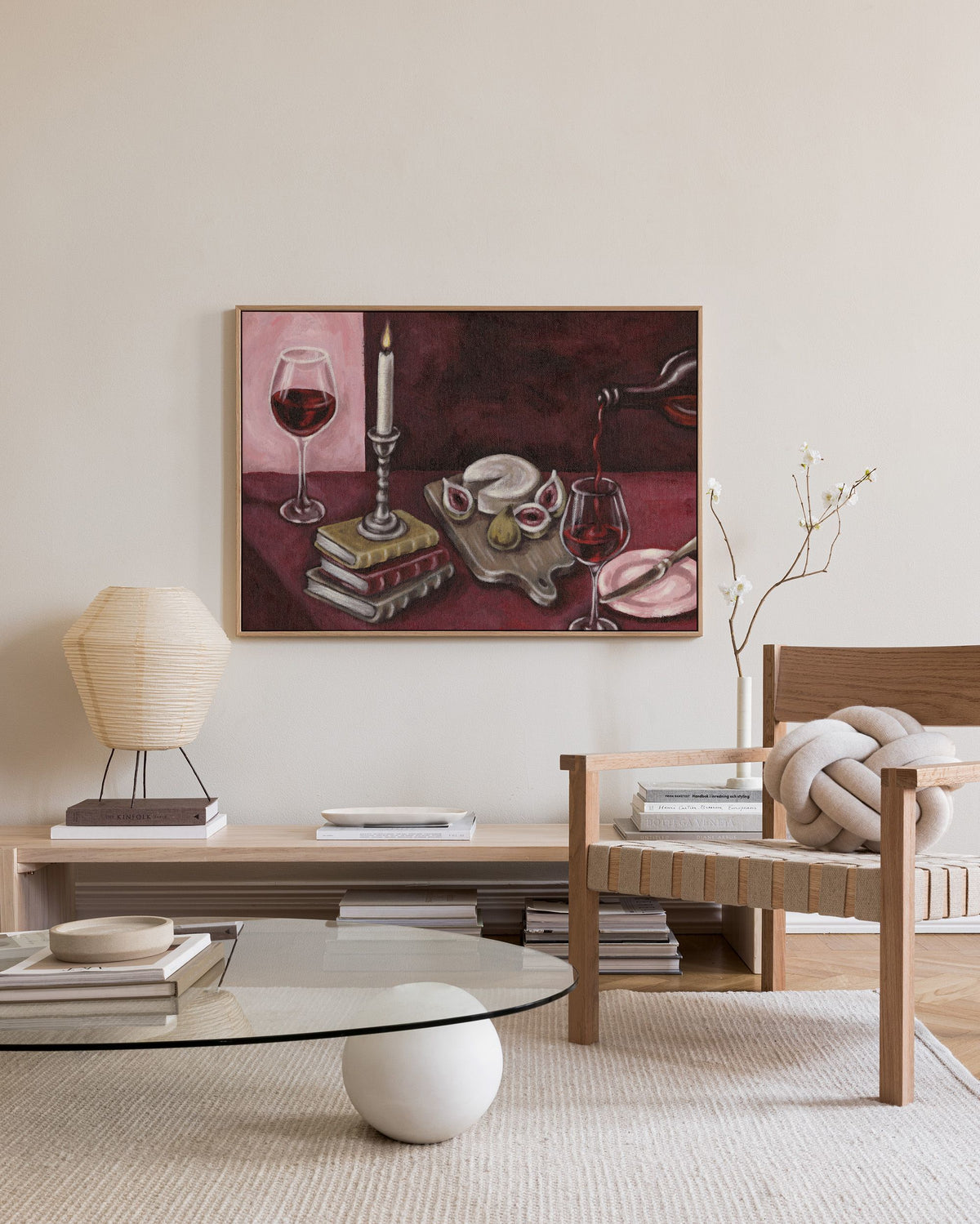Bordeaux Table Canvas print