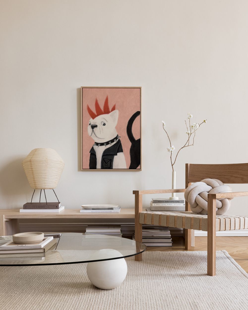 Frenchie Punk Canvas print