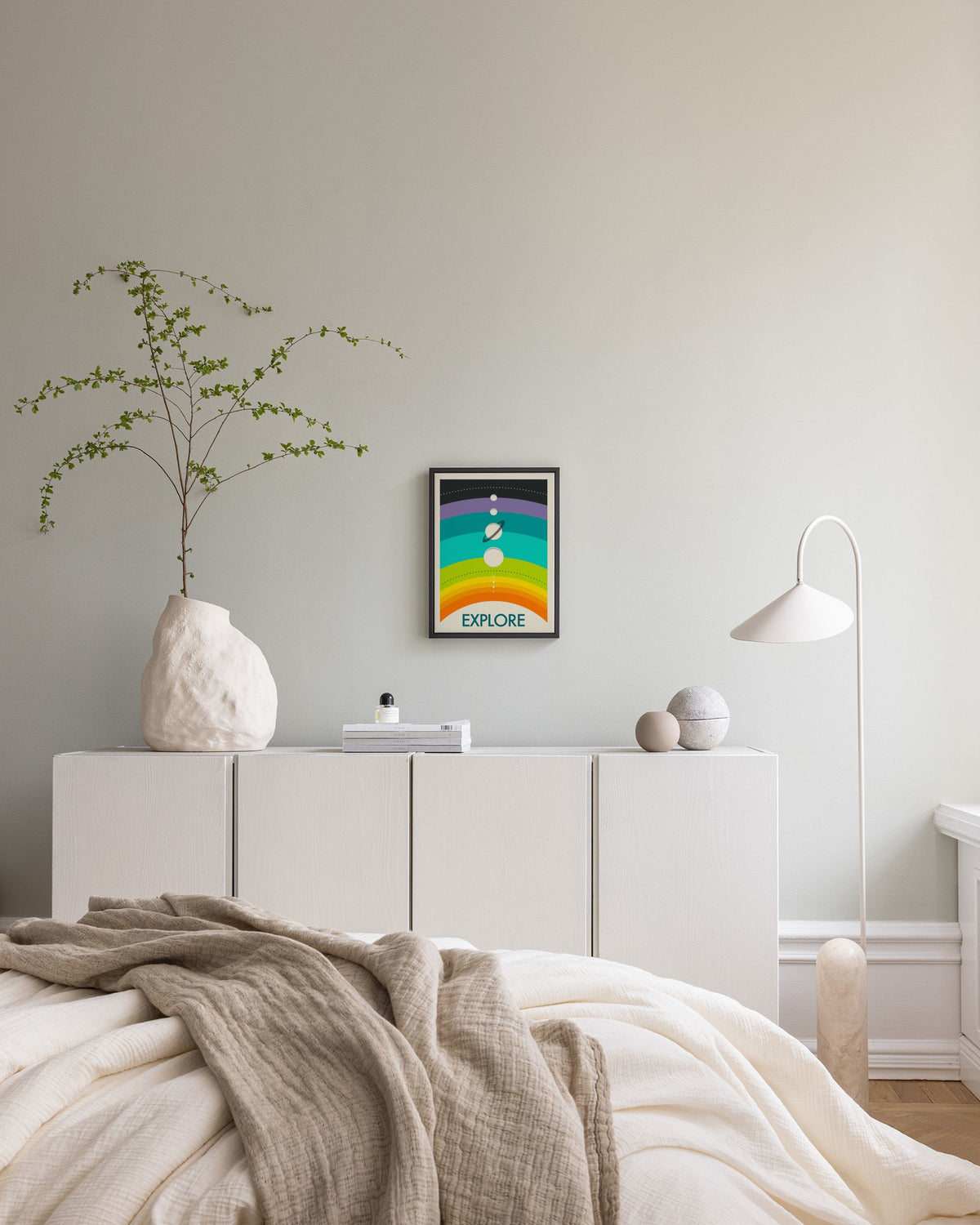 Jazzberry Blue - Rainbow Solar System Canvas print