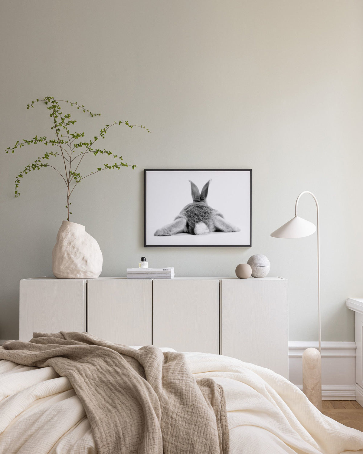 Bunny Behind Canvas print
