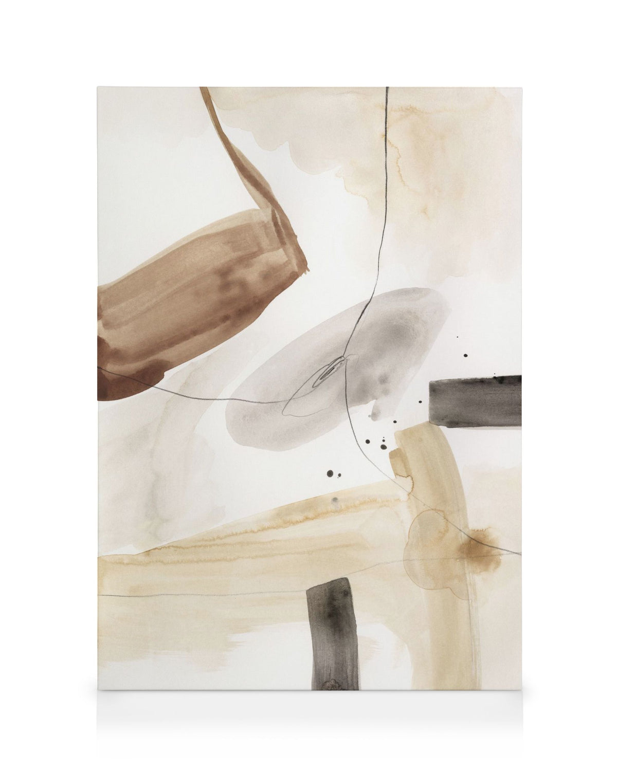 Beige Watercolor No1 Canvas print