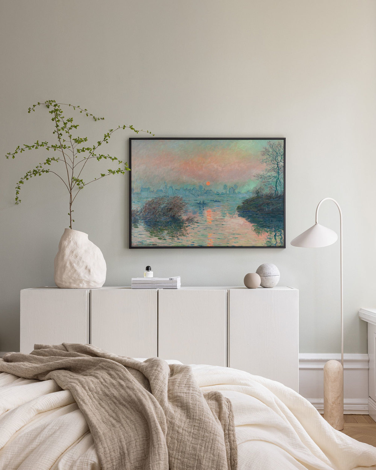 Monet - Sunset on the Seine at Lavacourt Canvas print