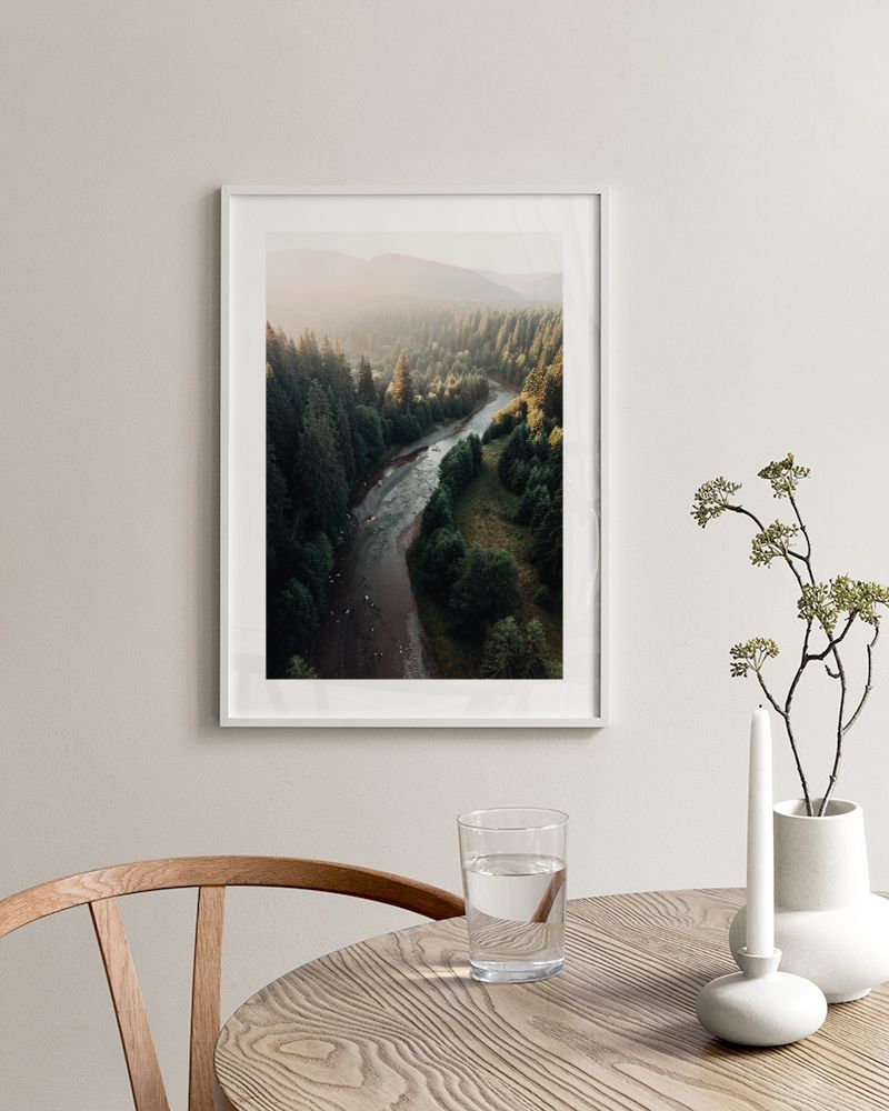 River in Forest Print