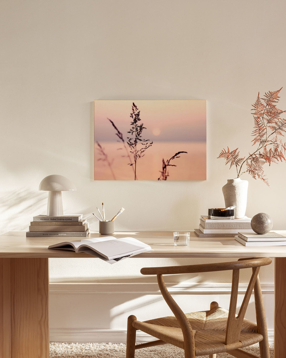 Little Sunset Grass Canvas print
