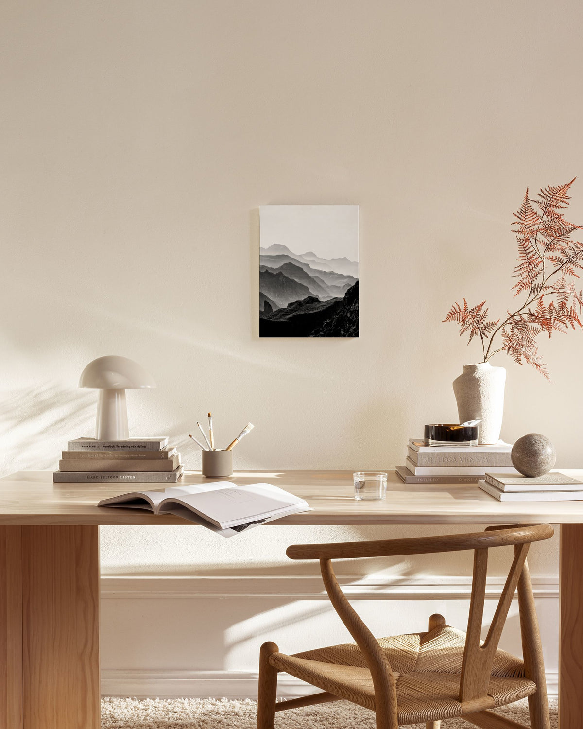 Black Rocky Mountains Canvas print