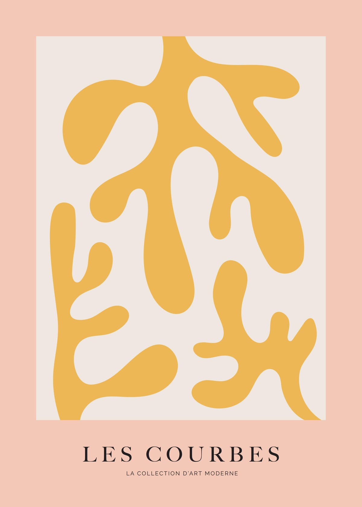 Les Courbes Jaune Print