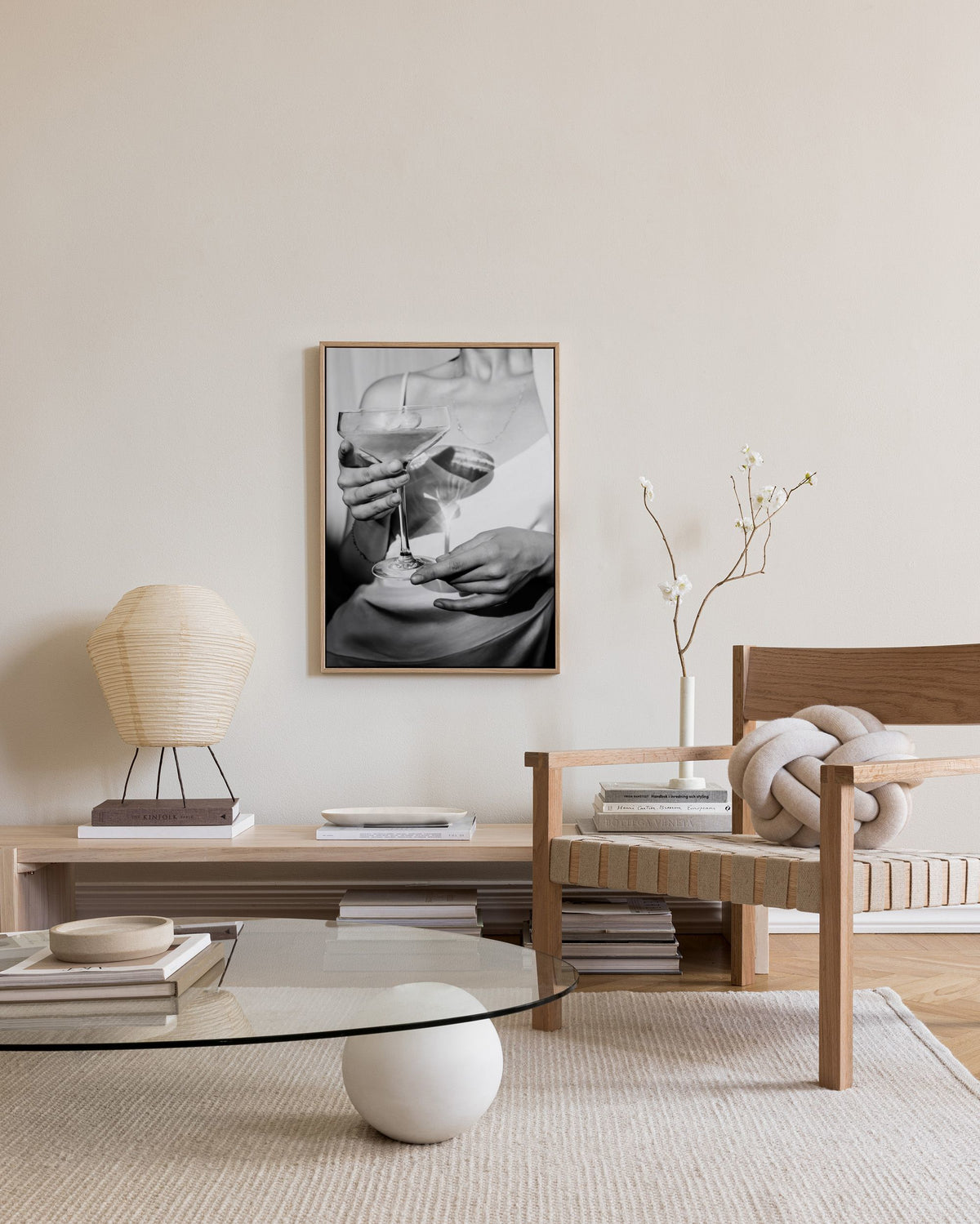 Drinking Champagne Canvas print