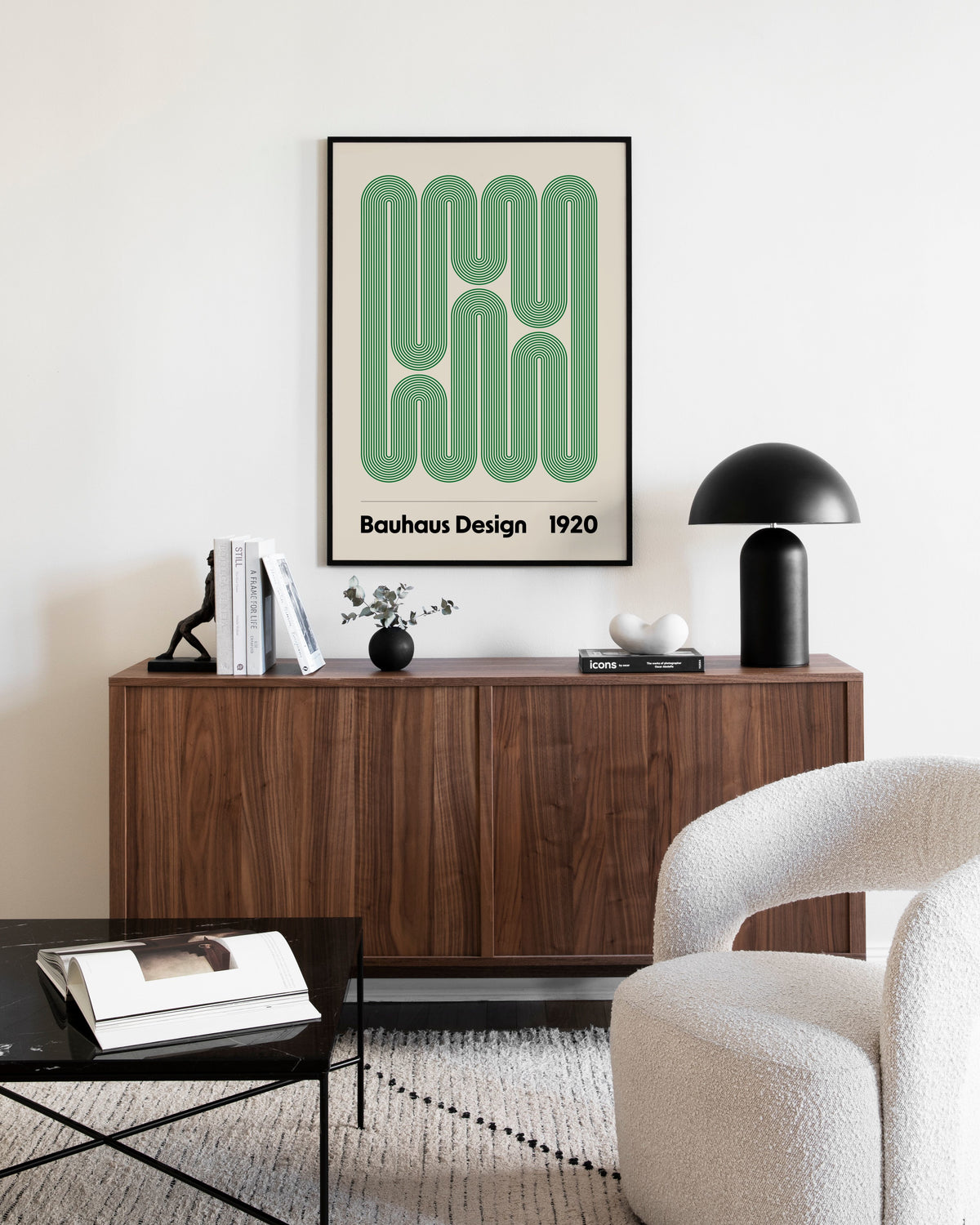 Bauhaus Design Swirls Print