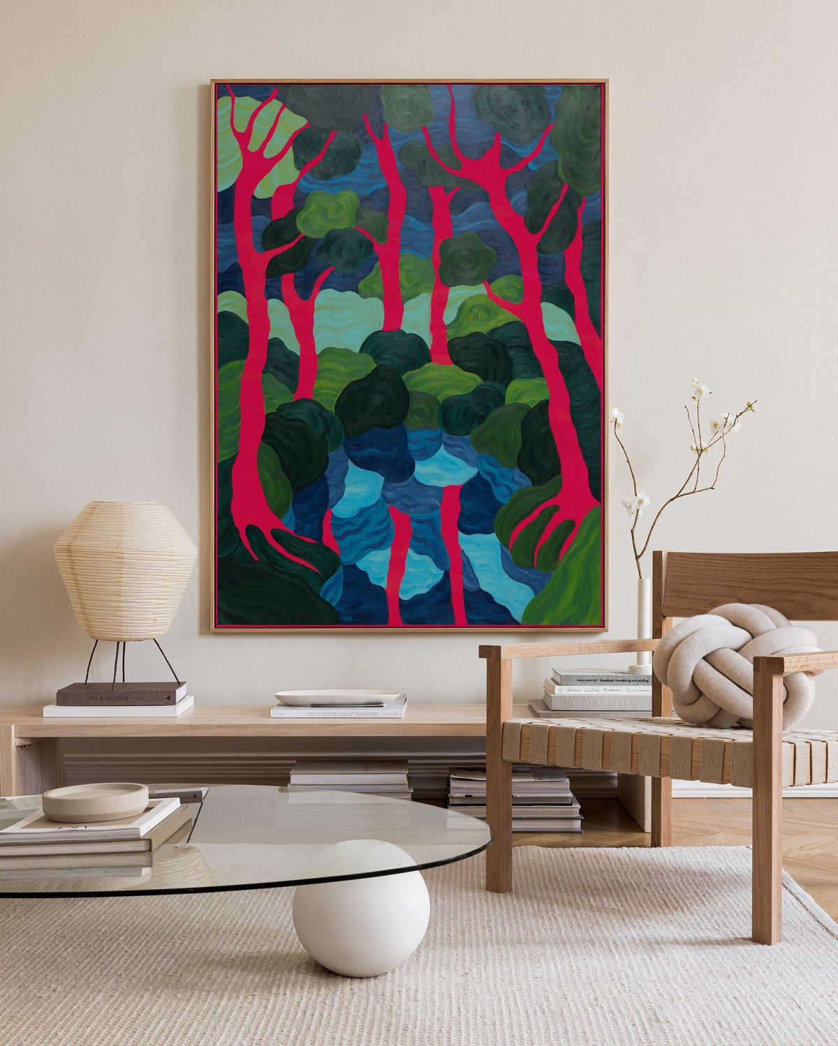 Fluorescent Wood Canvas print