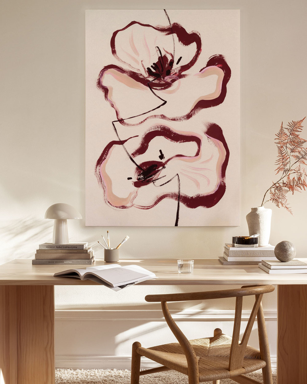 Floral Lines Canvas print