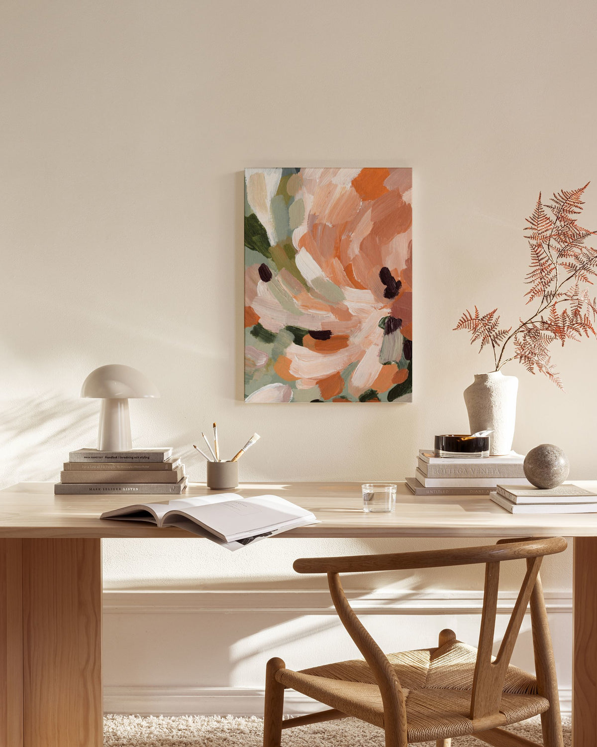 Soft Rustic Florals No1 Canvas print