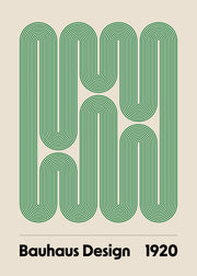 Bauhaus Design Swirls Print