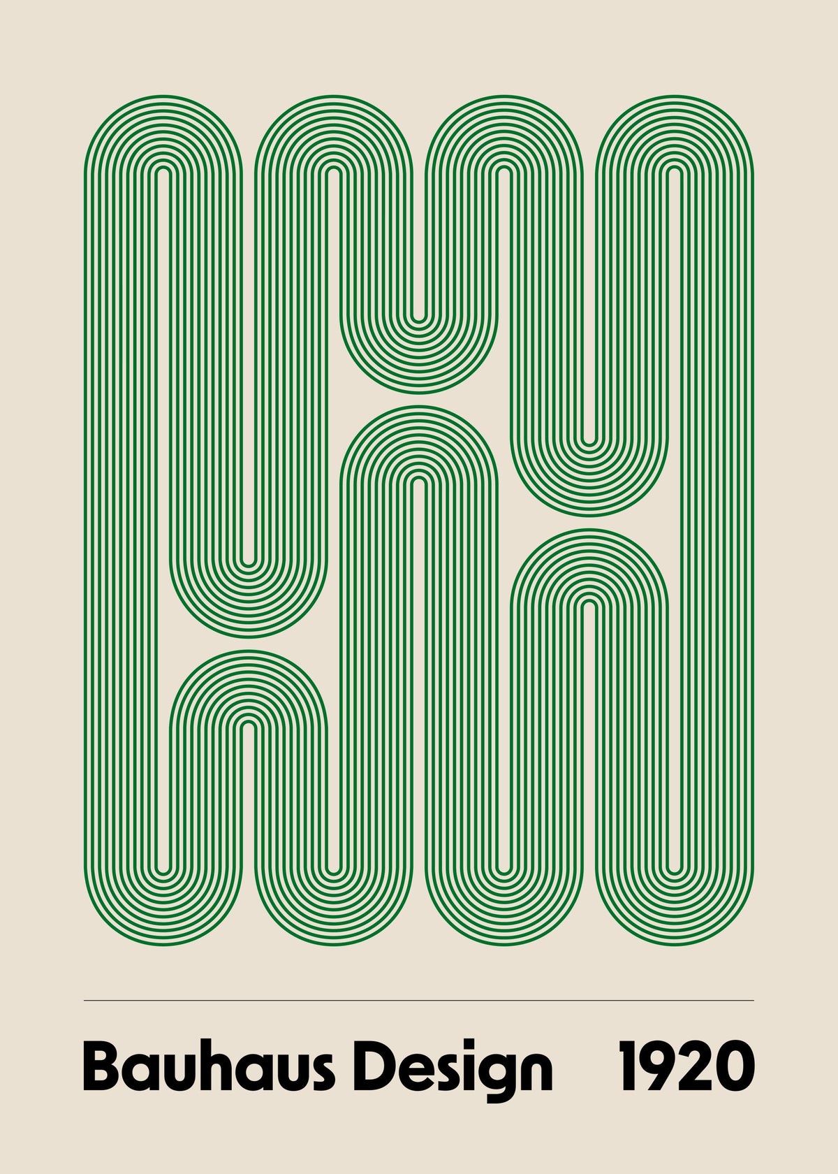 Bauhaus Design Swirls Print