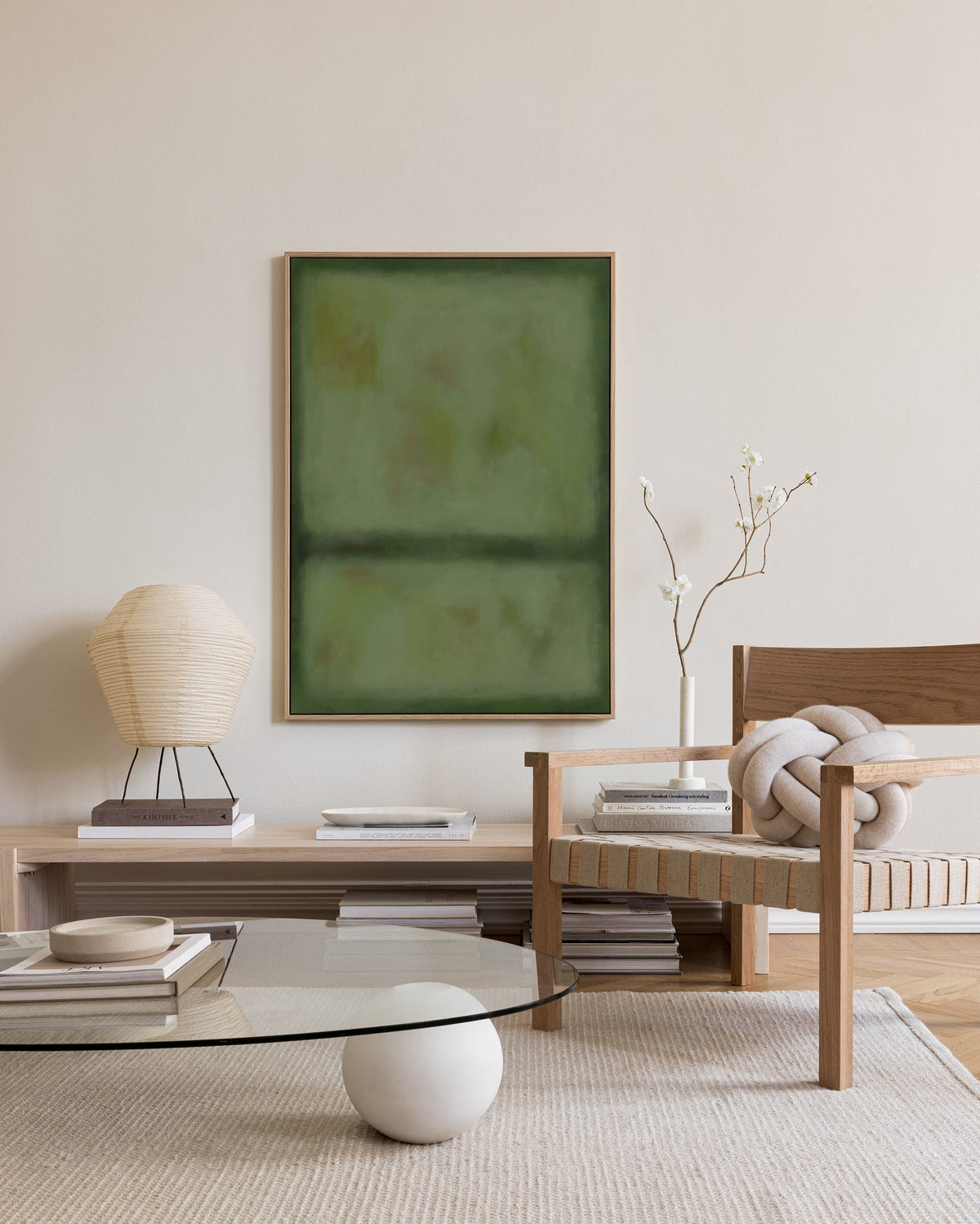Division in Green Canvas print
