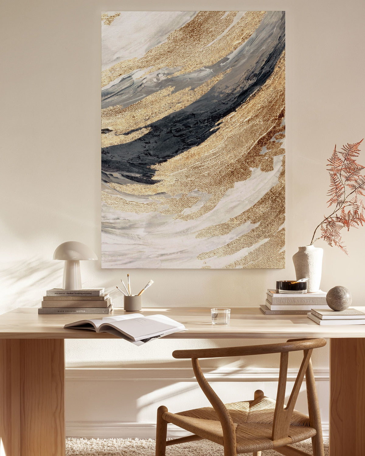 Gold Wave No2 Canvas print