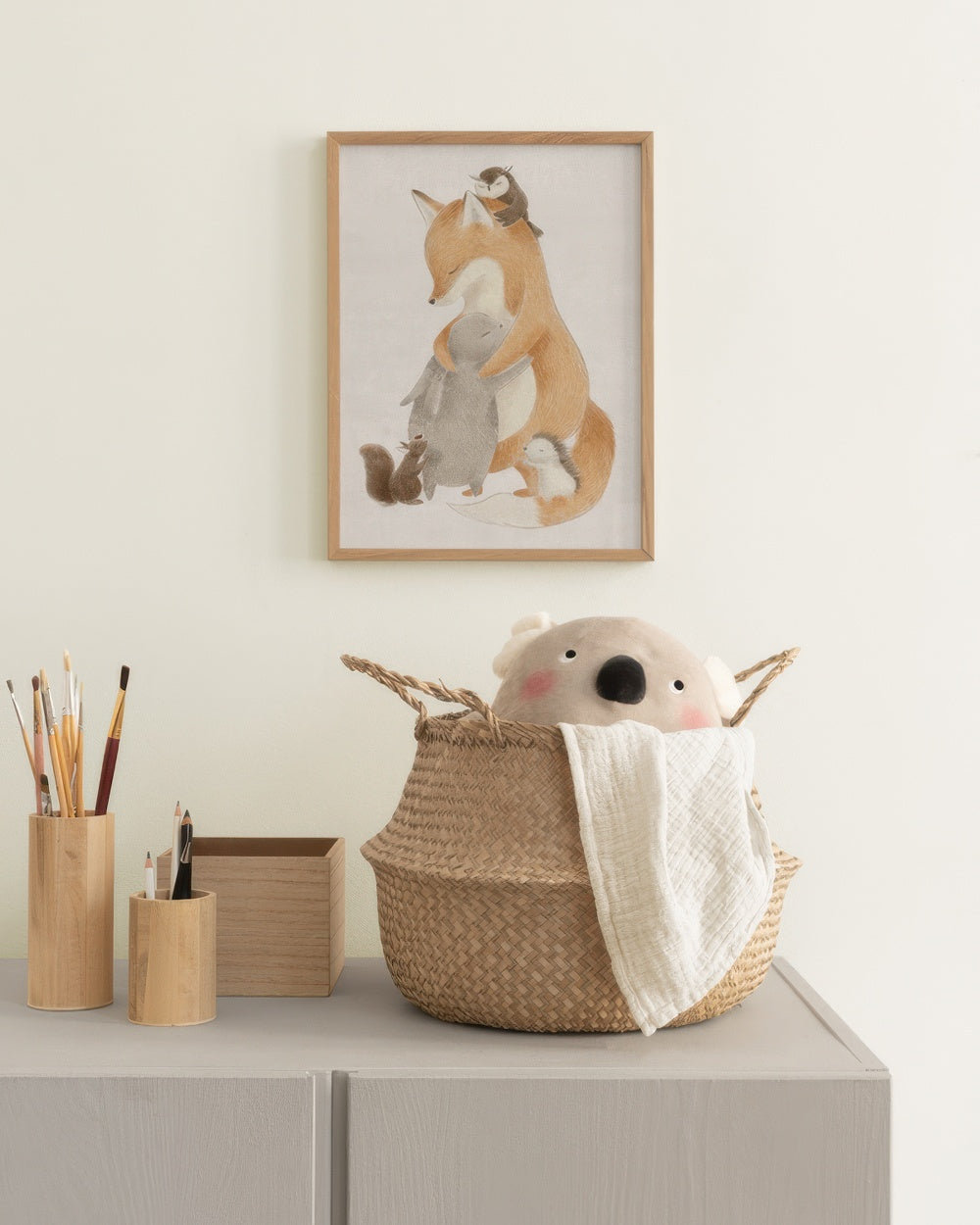 Furry Friends Hug Print